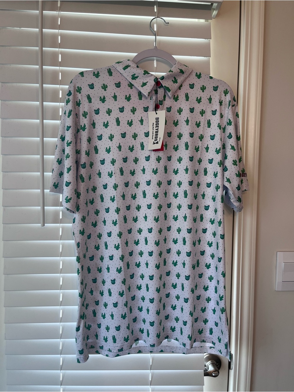 Bogey Bros Prick-Ly Pear Golf Polo Shirt NWT Size Large